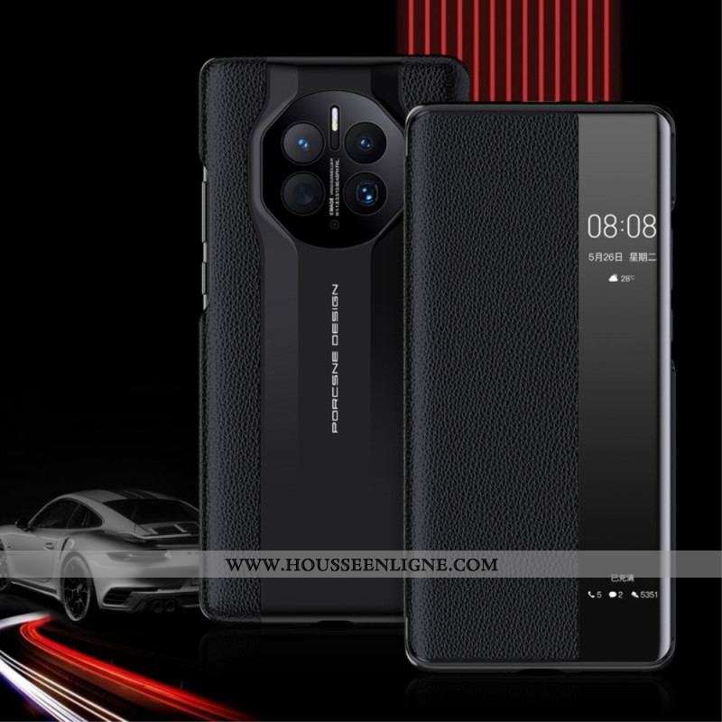 View Cover Huawei Mate 50 Pro Simili Cuir Litchi