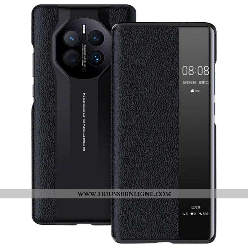 View Cover Huawei Mate 50 Pro Simili Cuir Litchi