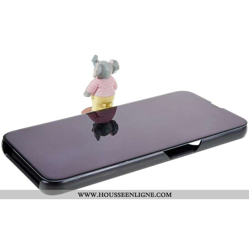 View Cover Oppo A54 5G / A74 5G Miroir et Effet Cuir