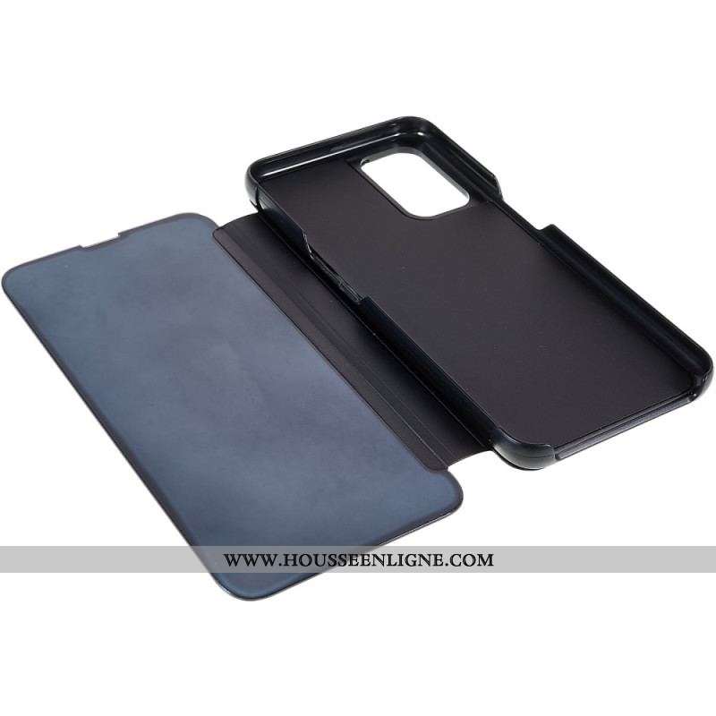 View Cover Oppo A54 5G / A74 5G Miroir et Effet Cuir
