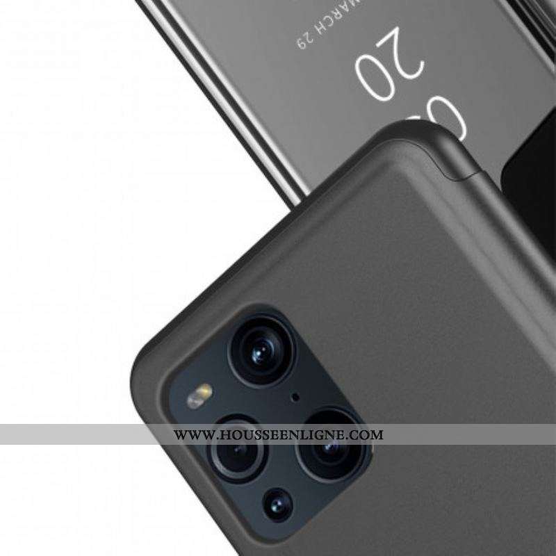 View Cover Oppo Find X3 / X3 Pro Miroir et Simili Cuir