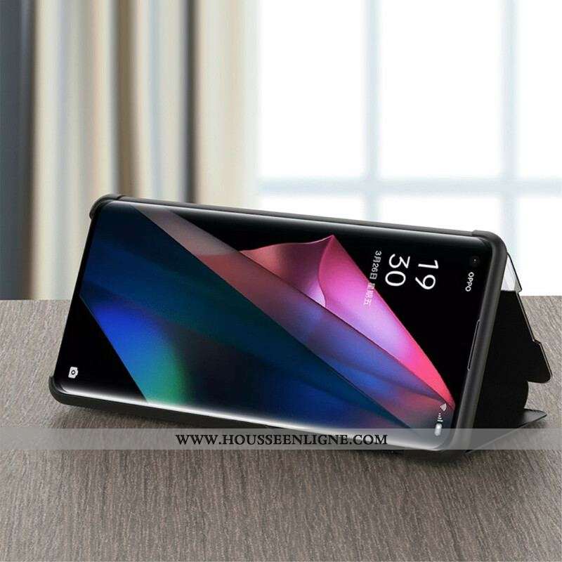 View Cover Oppo Find X3 / X3 Pro Simili Cuir Texturé