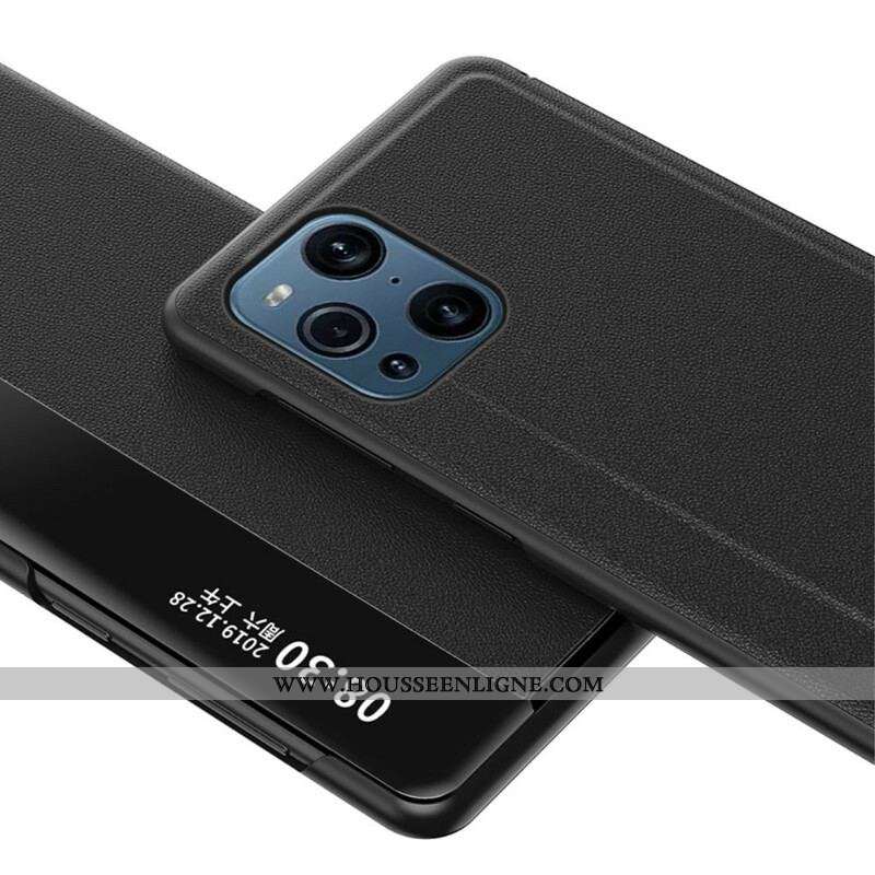 View Cover Oppo Find X3 / X3 Pro Simili Cuir Texturé