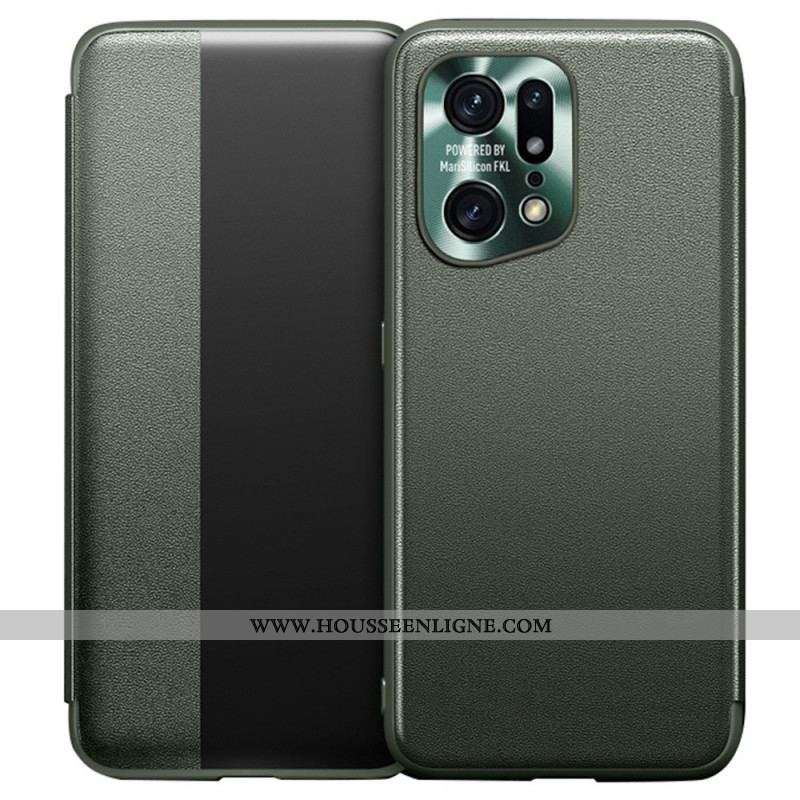 View Cover Oppo Find X5 Pro Simili Cuir