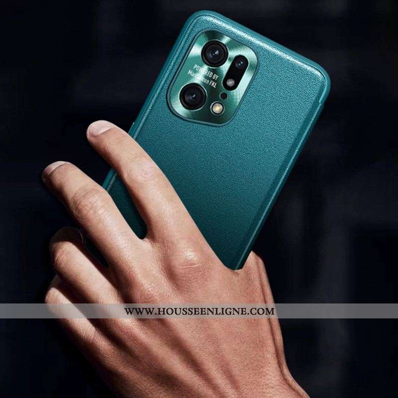 View Cover Oppo Find X5 Pro Simili Cuir