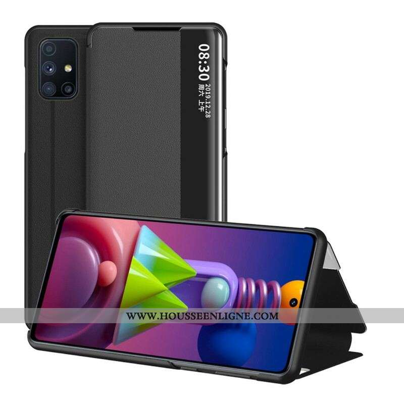 View Cover Samsung Galaxy M51 Simili Cuir Texturé