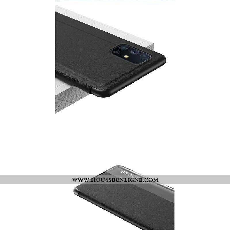 View Cover Samsung Galaxy M51 Simili Cuir Texturé