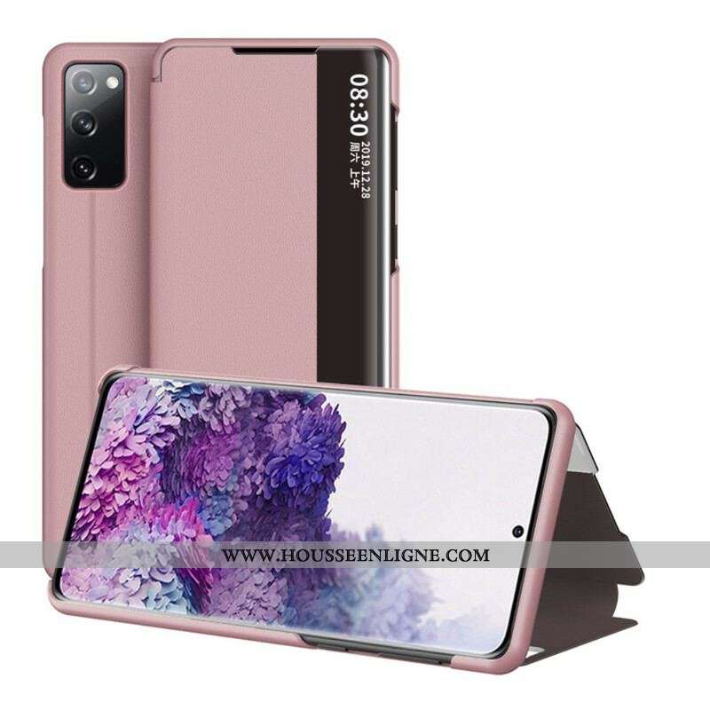 View Cover Samsung Galaxy S20 FE Simili Cuir Texturé