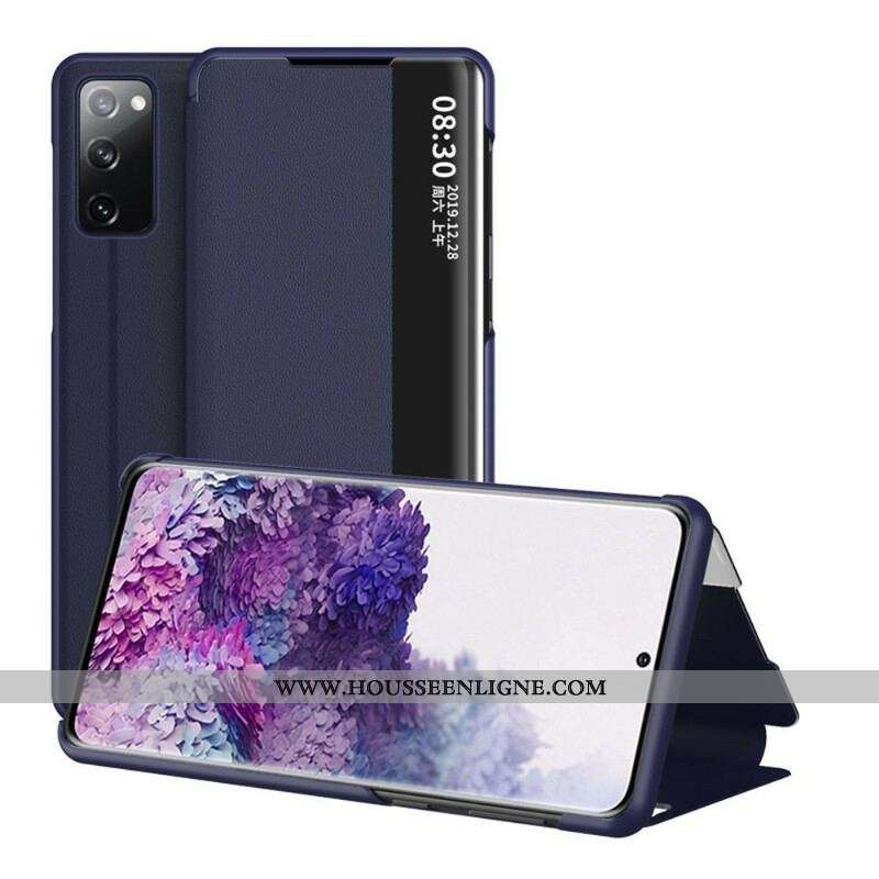 View Cover Samsung Galaxy S20 FE Simili Cuir Texturé