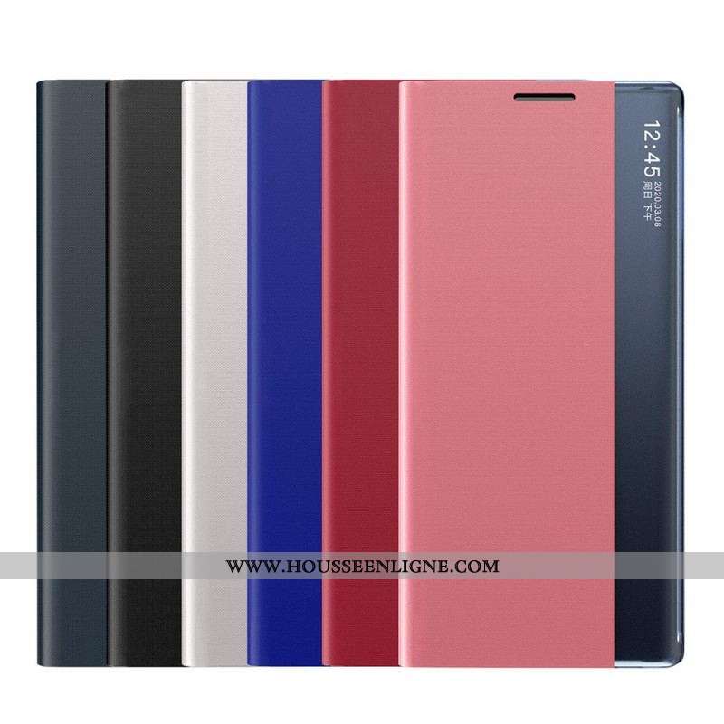 View Cover Samsung Galaxy S21 Ultra 5G Simili Cuir Texture Tissu