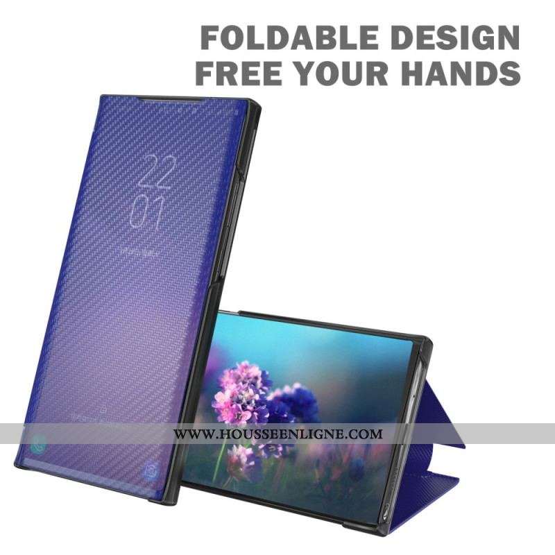 View Cover Samsung Galaxy S22 5G Fibre Carbone