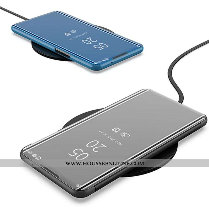 View Cover Samsung Galaxy S22 Ultra 5G Miroir et Simili Cuir