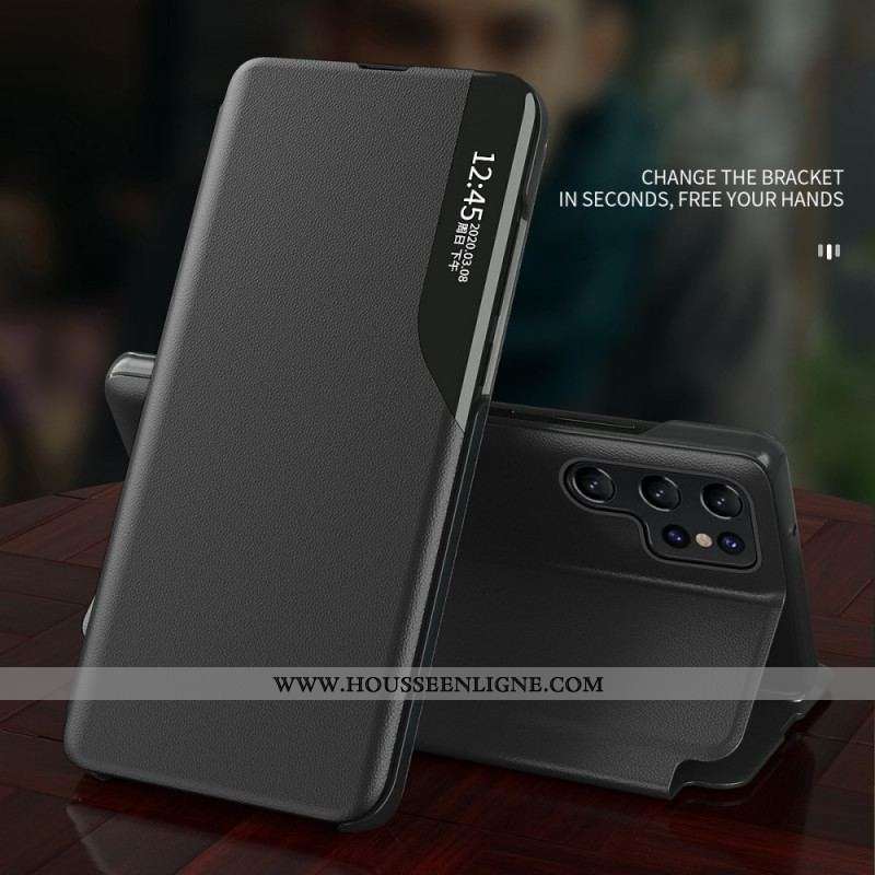 View Cover Samsung Galaxy S22 Ultra 5G Simili Cuir Texturé