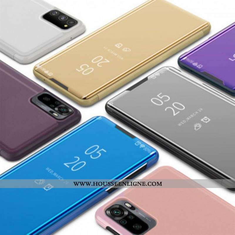 View Cover Xiaomi Redmi Note 10/10S/Poco M5s Miroir et Simili Cuir