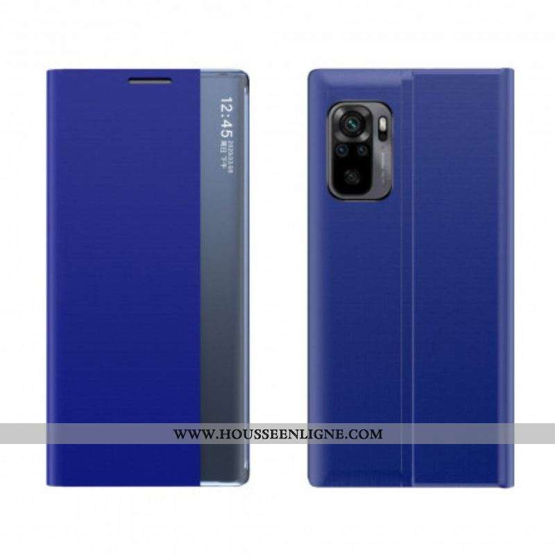 View Cover Xiaomi Redmi Note 10/10S/Poco M5s Simili Cuir Texturé