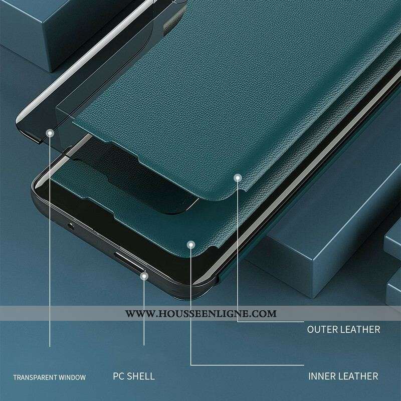 View Cover Xiaomi Redmi Note 10 5G / Poco M3 Pro 5G Simili Cuir Texturé