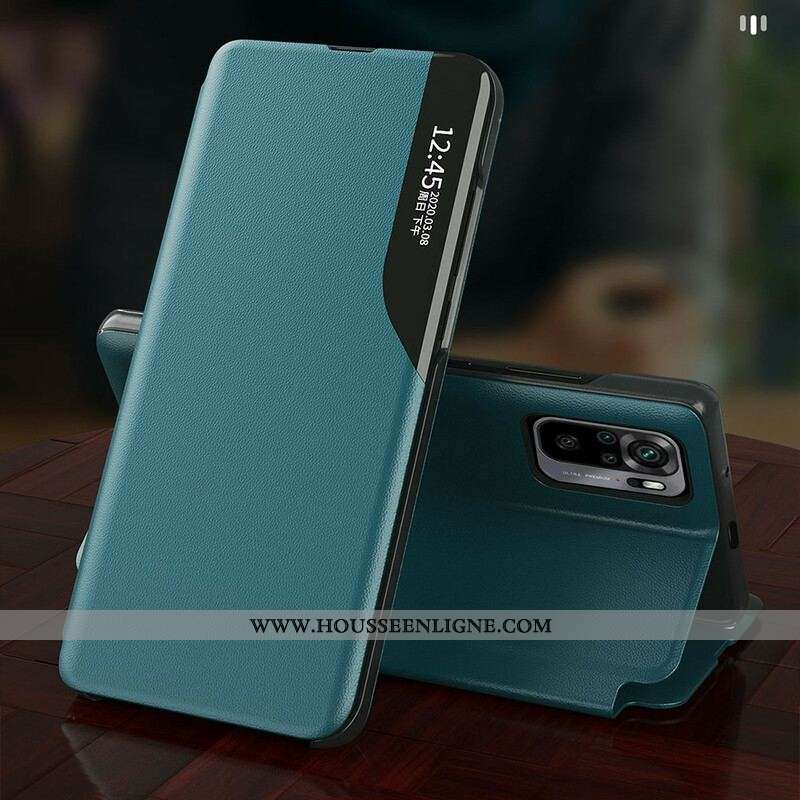 View Cover Xiaomi Redmi Note 10 5G / Poco M3 Pro 5G Simili Cuir Texturé
