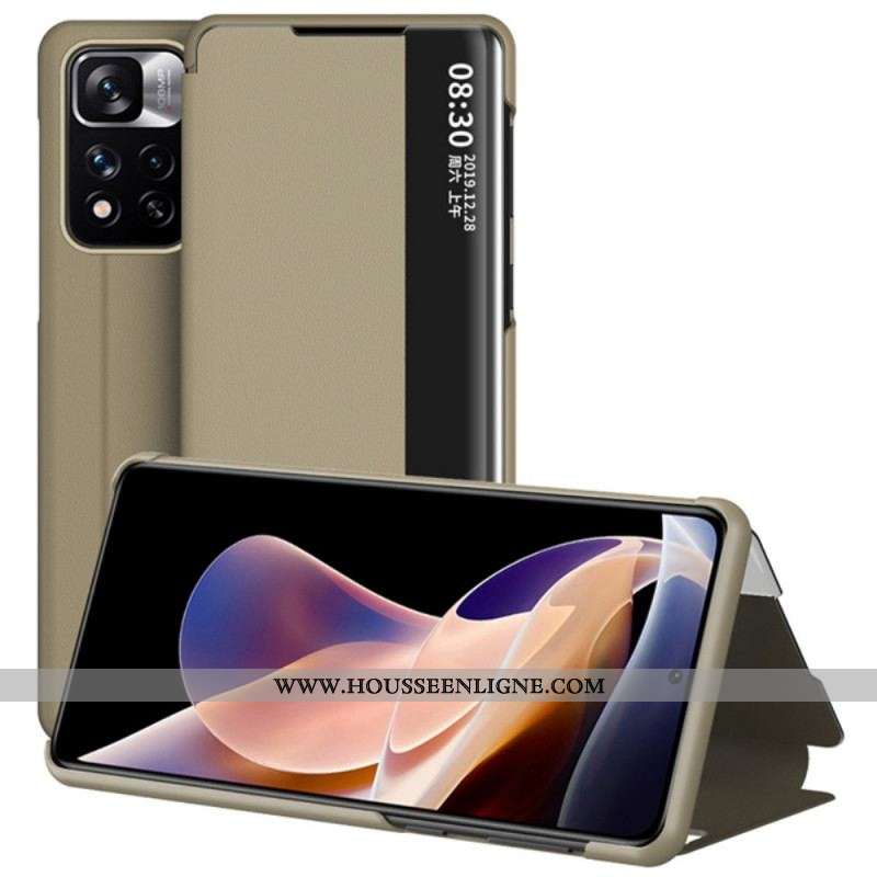 View Cover Xiaomi Redmi Note 11 Pro Plus 5G Simili Cuir Texturé