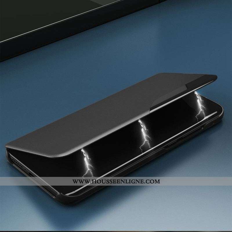 View Cover iPhone 14 Simili Cuir Texturé
