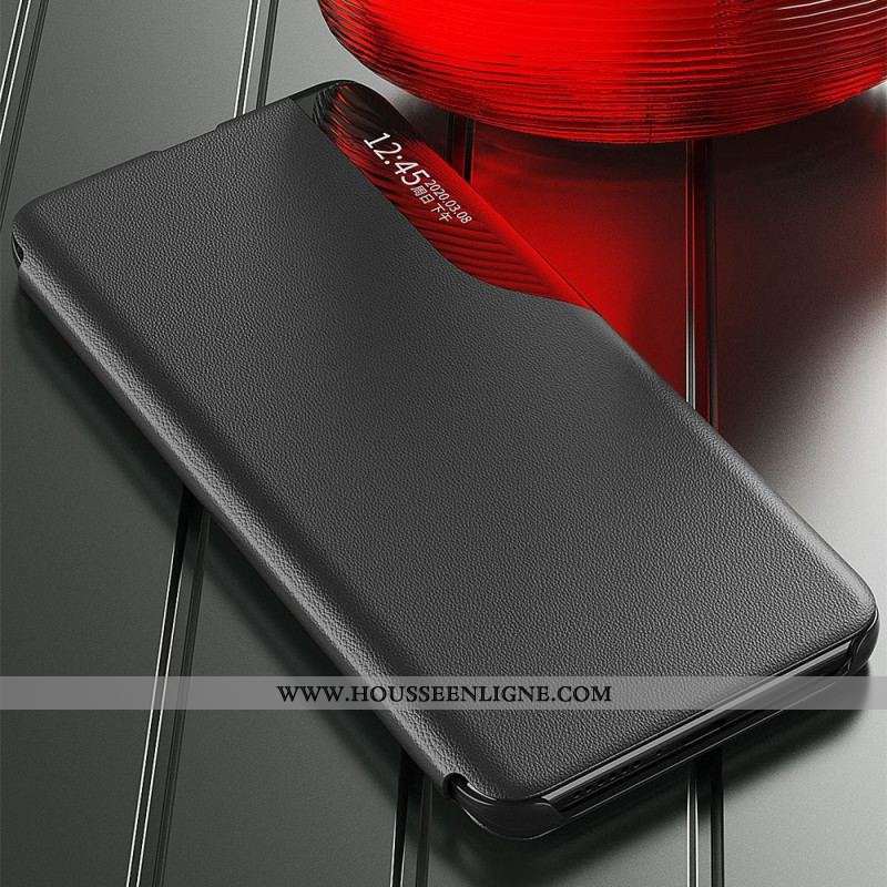 View Cover iPhone 14 Simili Cuir Texturé