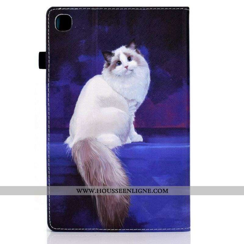 Étui Samsung Galaxy Tab A7 Lite Chat Blanc