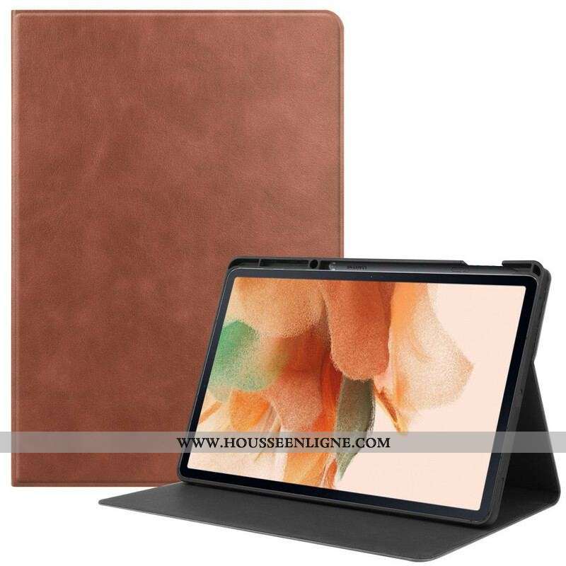 Étui Samsung Galaxy Tab S7 FE Simili Cuir Texturé