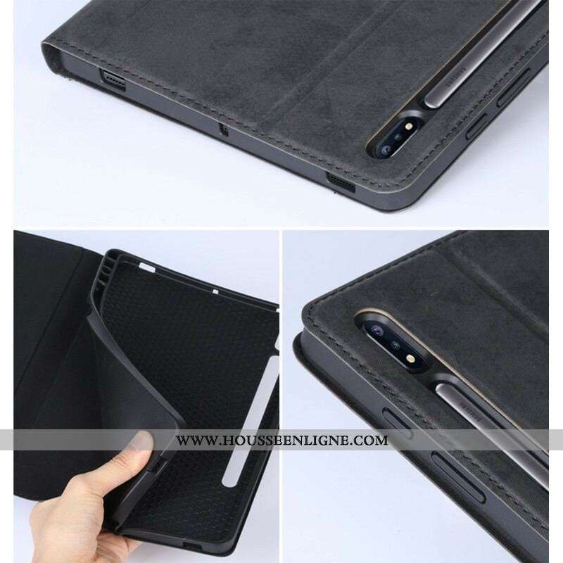 Étui Samsung Galaxy Tab S8 Plus / S7 Plus Effet Cuir Business