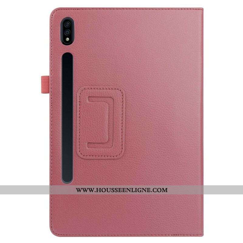 Étui Samsung Galaxy Tab S8 Plus / S7 Plus Simili Cuir Litchi
