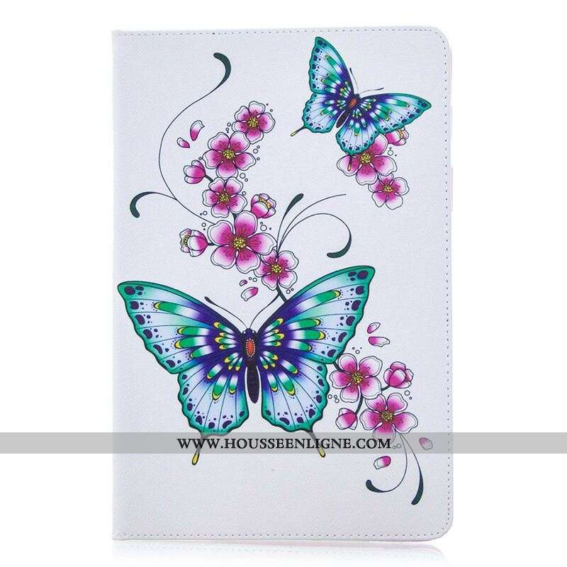 Étui Samsung Galaxy Tab S8 / Tab S7 Papillons Aquarelle