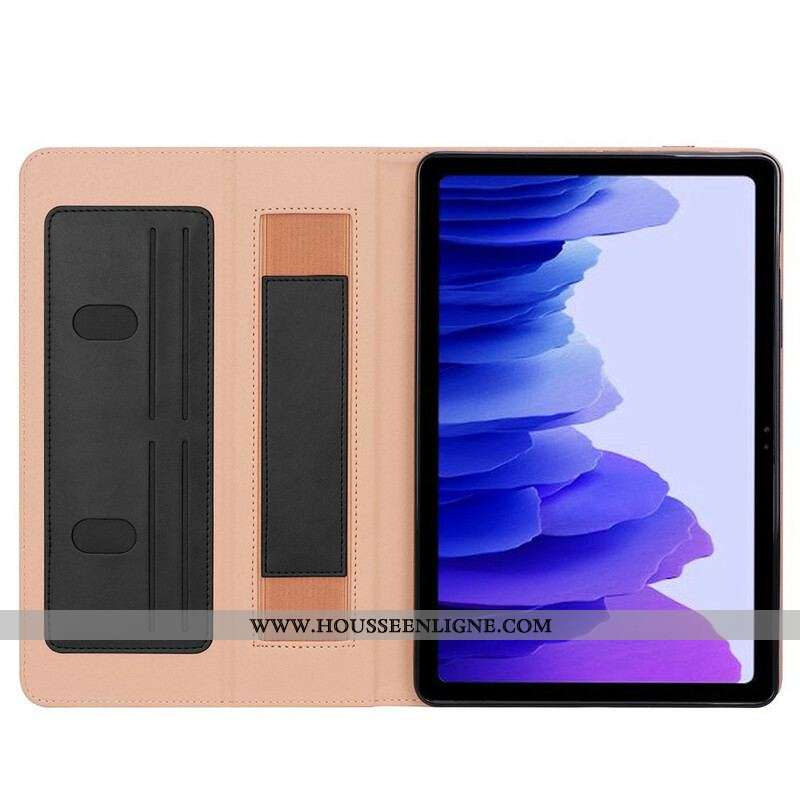 Étui Samsung Galaxy Tab S8 / Tab S7 Style Cuir avec Sangle