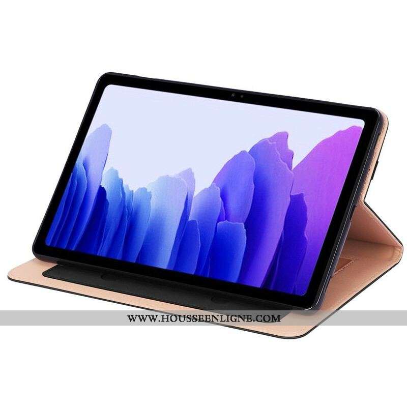 Étui Samsung Galaxy Tab S8 / Tab S7 Style Cuir avec Sangle