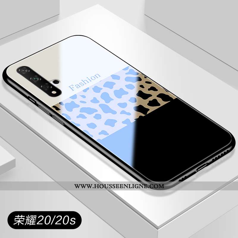 Coque Honor 20 Créatif Tendance Modèle Fleurie Léopard Miroir Tout Compris Noir