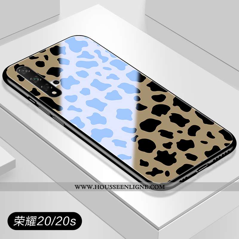 Coque Honor 20 Créatif Tendance Modèle Fleurie Léopard Miroir Tout Compris Noir