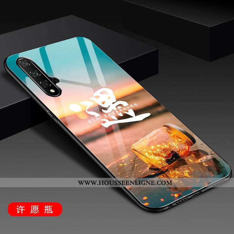 Coque Honor 20 Créatif Tendance Verre Téléphone Portable Tout Compris Simple Rouge