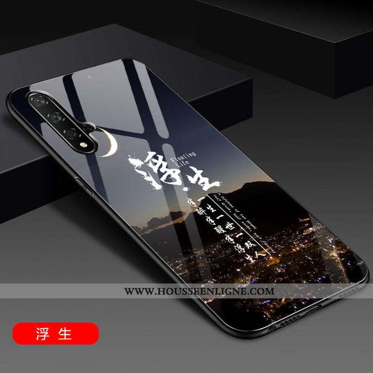 Coque Honor 20 Créatif Tendance Verre Téléphone Portable Tout Compris Simple Rouge