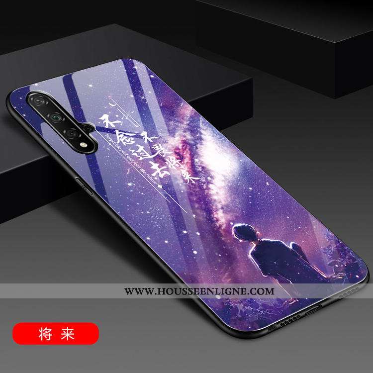 Coque Honor 20 Créatif Tendance Verre Téléphone Portable Tout Compris Simple Rouge