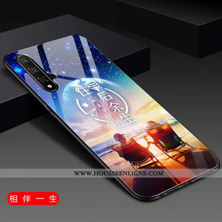 Coque Honor 20 Créatif Tendance Verre Téléphone Portable Tout Compris Simple Rouge