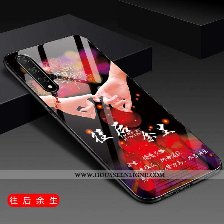 Coque Honor 20 Créatif Tendance Verre Téléphone Portable Tout Compris Simple Rouge