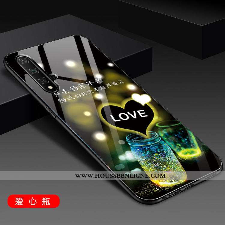 Coque Honor 20 Créatif Tendance Verre Téléphone Portable Tout Compris Simple Rouge