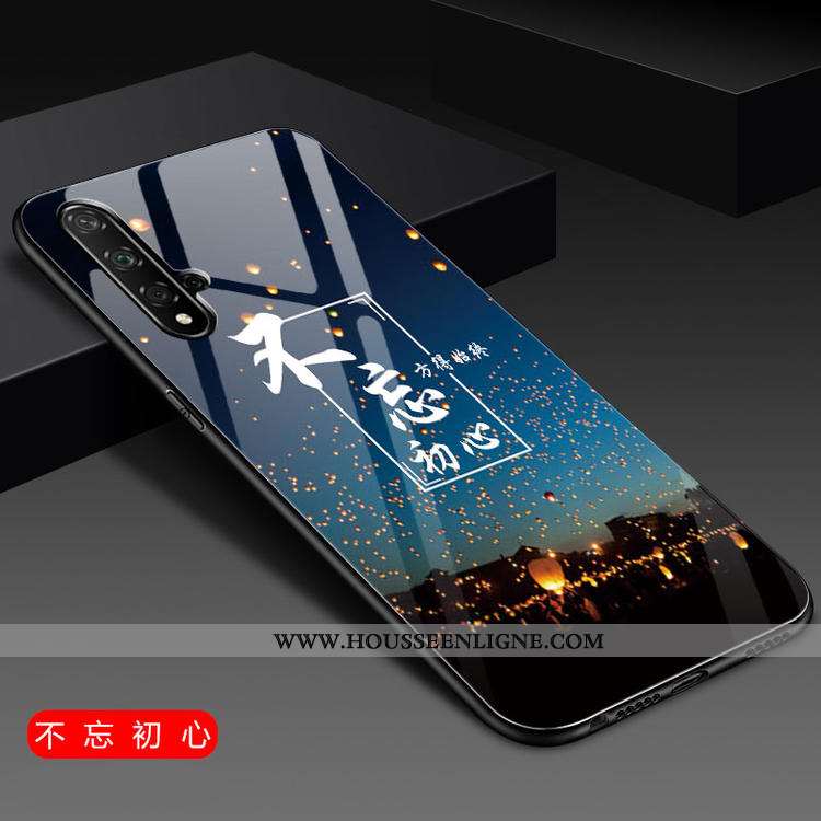 Coque Honor 20 Créatif Tendance Verre Téléphone Portable Tout Compris Simple Rouge