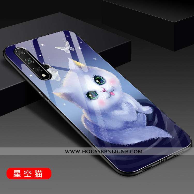 Coque Honor 20 Créatif Tendance Verre Téléphone Portable Tout Compris Simple Rouge