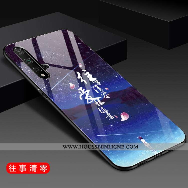 Coque Honor 20 Créatif Tendance Verre Téléphone Portable Tout Compris Simple Rouge
