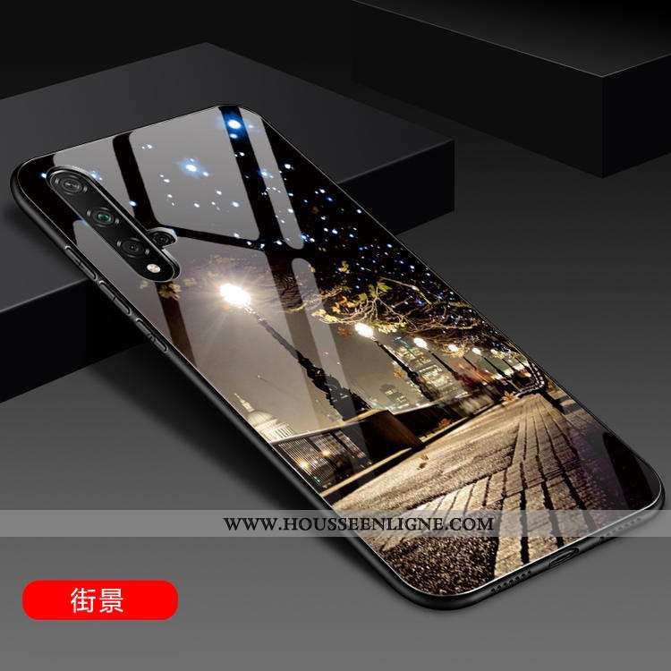 Coque Honor 20 Créatif Tendance Verre Téléphone Portable Tout Compris Simple Rouge