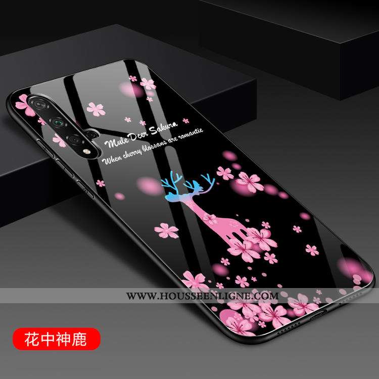 Coque Honor 20 Créatif Tendance Verre Téléphone Portable Tout Compris Simple Rouge