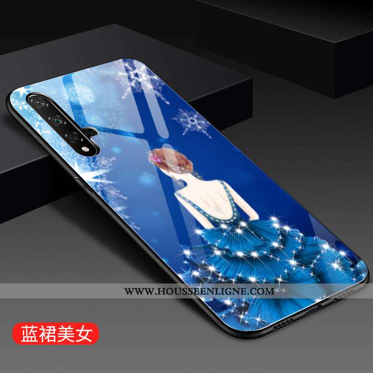Coque Honor 20 Créatif Tendance Verre Téléphone Portable Tout Compris Simple Rouge