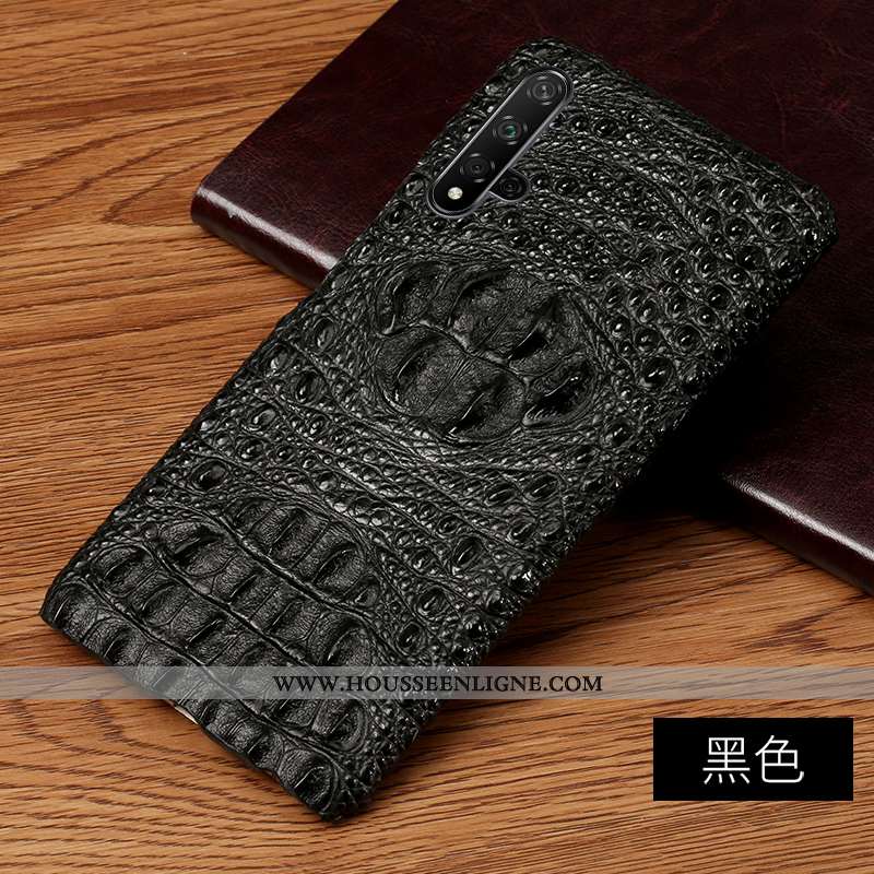 Coque Honor 20 Modèle Fleurie Protection Noir Personnalité Crocodile Business Difficile