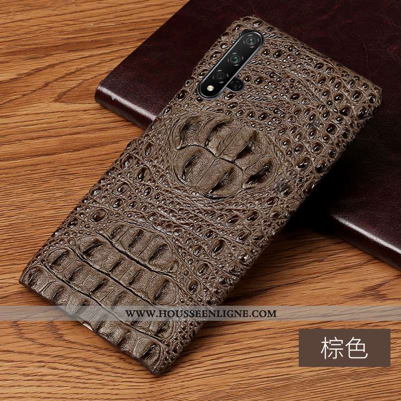 Coque Honor 20 Modèle Fleurie Protection Noir Personnalité Crocodile Business Difficile