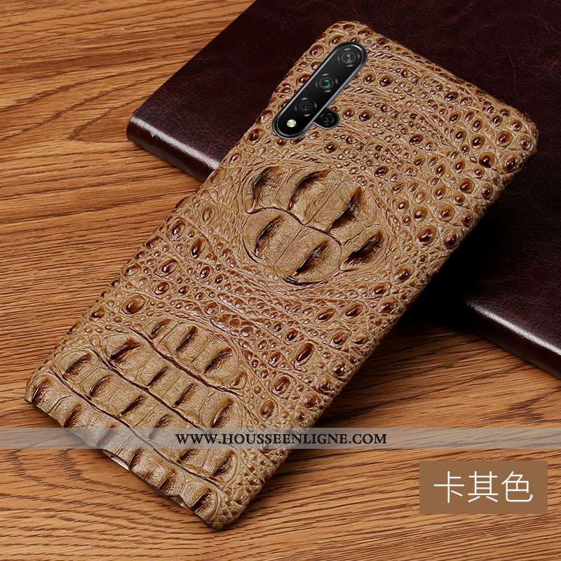 Coque Honor 20 Modèle Fleurie Protection Noir Personnalité Crocodile Business Difficile