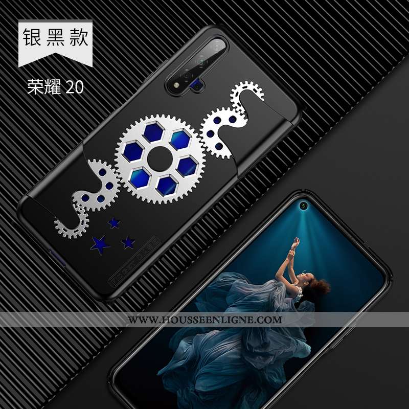 Coque Honor 20 Personnalité Créatif Mode Étui Ultra Noir Net Rouge