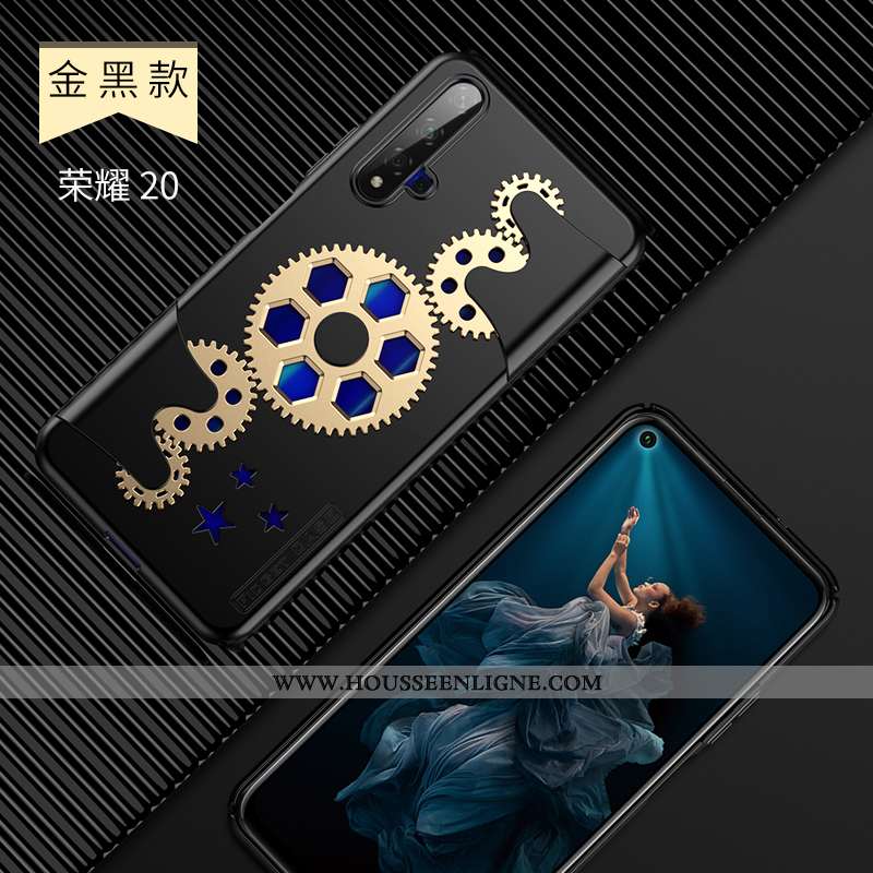 Coque Honor 20 Personnalité Créatif Mode Étui Ultra Noir Net Rouge